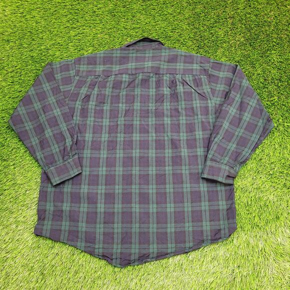 Vintage Pendleton Flannel Plaid Button Shirt Large 24x30 Blue Green - Picture 2 of 12